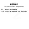 thumbnail image 2 of Transit Auto Front Rear Wheel Hub Bearings Assembly Coated Disc Brake Rotors and Semi-Metallic Pads Kit (10Pc) for Car Honda Accord - Left Right Side (Driver Passenger) KBB-123337, 2 of 10