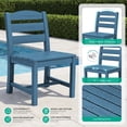 thumbnail image 5 of SERWALL 10 Pieces Outdoor Dining Set, All Weather Patio Dining Set, HDPE Outdoor Table and Armless Chair with Umbrella, Navy, 5 of 9