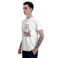 thumbnail image 3 of Cute Kitten T-Shirt for Men Cotton 100% Summer Tops Women Fashion Casual Short Sleeves Round Collar Short-Sleeve Couple Top Tees, 3 of 6