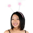 thumbnail image 1 of Antenna Costume Feather Headband - Pink Ladybug Robot Space Alien Accessories, 1 of 5