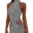 thumbnail image 1 of Sequin Jumpsuit Overalls For Women Long Sleeve Sparkly Bodycon Slim Rompers, 1 of 5