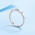 thumbnail image 3 of Anillo de pareja de plata S925 con moissanita cuadrada, unisex, moda simple, cola de mesón chapada en platino pt950, 3 of 5