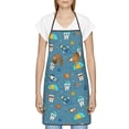 thumbnail image 3 of Easygdp Teeth Cosmonaut Apron Waterdrop Resistant with 2 Pockets,Oil Resistant Cooking Kitchen Chef Apron for Women Men, 3 of 7