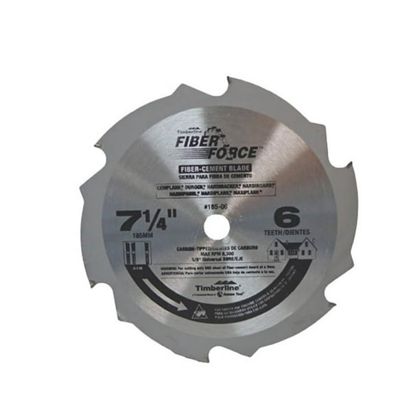 7-1/4 Fiber Force Cement Board Cutting Blade - 6 Teeth - Walmart.com