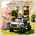thumbnail image 7 of iYofe Ford Ford Bronco Raptor Electric Ride on Cars for Kids, 12V Powered Ride on Toys Truck with Remote Control, 4 Wheels, Spring Suspension, White, 7 of 7