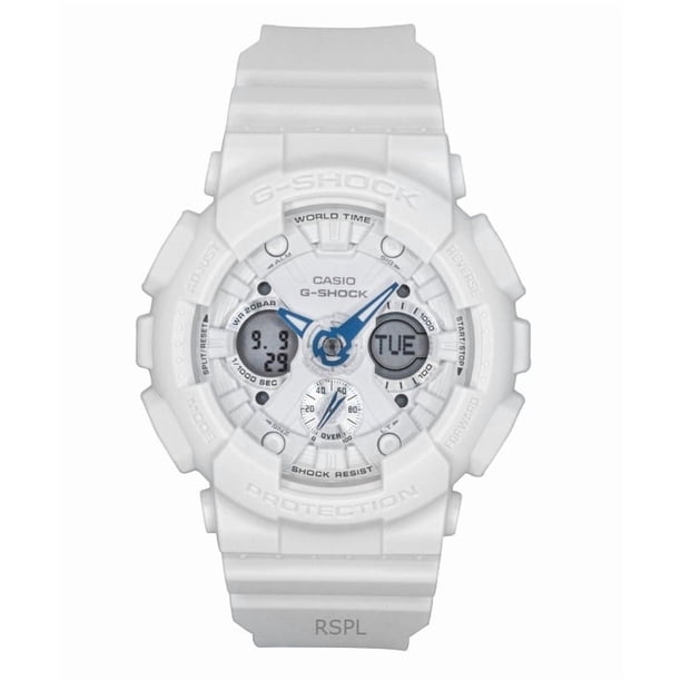 Casio Reloj G-Shock Analógico-digital de Resina de Base Biológica con Esfera Blanca de Cuarzo GMA-S120SA-7A2 para Mujer con Correa de 200 M