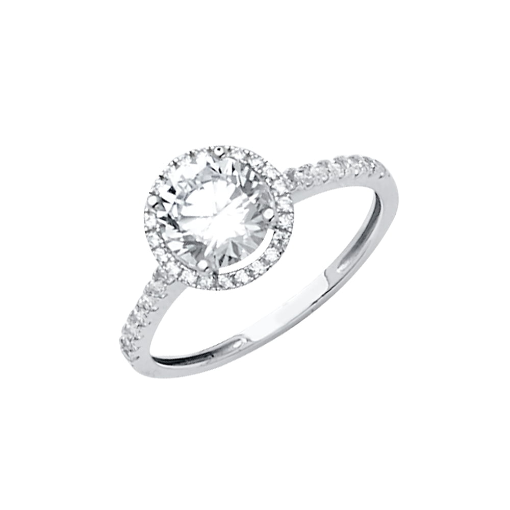Round CZ Solitaire Bridal Engagement Wedding 3 Piece Ring Set SIZE 8.5 3.37 Ct 