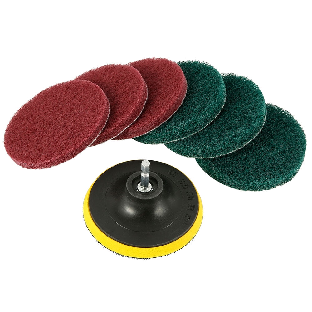 Everso Drill Brush Attachments Set Scrub Pads Sponge Buffing scrubber Car Polishing Pad Kit