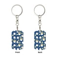 thumbnail image 2 of Wukai Star Penguin Print Rectangular Metal Keychain: Sleek and Durable Key Ring for Securely Holding Keys Perfect for Everyday Use, 2 of 5