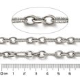 thumbnail image 2 of 5m 304 Stainless Steel Figaro Chains Unwelded Stainless Steel Color 13x6.5x1.5mm, 2 of 2