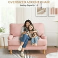 thumbnail image 4 of Bezseller 47" Oversized Accent Chair for Living Room, Pink, 4 of 10
