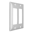 thumbnail image 3 of Placa 2 Unidades Leviton Acero Inoxidable 10.7X10.5X0.3 Cm, 3 of 3