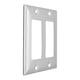 thumbnail image 3 of Placa 2 Unidades Leviton Acero Inoxidable 10.7X10.5X0.3 Cm, 3 of 3