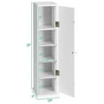 thumbnail image 2 of Patiojoy Bathroom Tissue Paper Holder Narrow Tall Storage Cabinet Toilet Side Storage Shelf White, 2 of 8