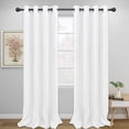 thumbnail image 1 of Cortinas opacas fáciles de usar para dormitorio, 2 paneles, blancas, 132 x 244 cm, 1 of 7