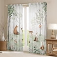 thumbnail image 2 of Castle Fairy Bear Squirrel Deer Curtains Pack of 2 (42x84 Each),Animal Curtains Blackout, 2 of 6