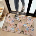 thumbnail image 2 of Bulldog Dog and Flower Florals Door Rugs,Washable Non Slip Door Mats Indoor,Decorative Door Mats,Entry Mat Indoor for Entrance,Bedroom,Kitchen,Bathroom,20"x32", 2 of 6