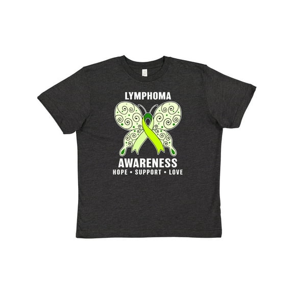 Inktastic Lymphoma Awareness Hope Support and Love Youth T-Shirt