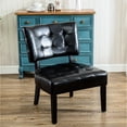 thumbnail image 2 of Faux Leather Chair In Black With Oversized Comfortable Seating Zone For Maximum Comfort, 2 of 3