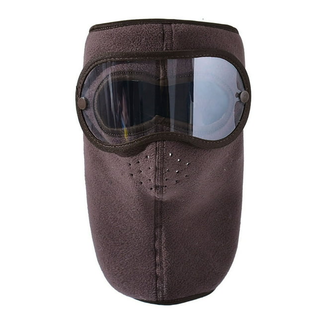CSChome Windproof Masque with Detachable Goggles Winter Fleece Mask with Goggles - Warm Full Cover Face Mask Windproof Half Balaclava