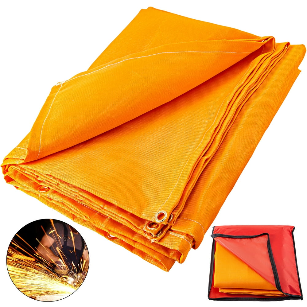 VEVOR Welding Blanket 10 x 10 ft Orange Fiberglass Blanket Portable