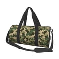 thumbnail image 2 of Xecao Camouflag print Round Travel Duffel Bag is a foldable gym bag with an inner pocket, perfect for travel sports, 2 of 8