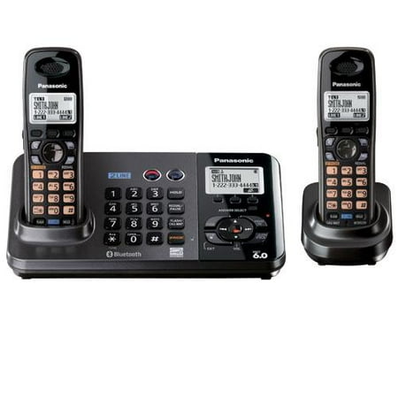 AT&T KX-TG9382T Static Packages 2-Line DECT 6.0 Cordless Phone with Extra Handset