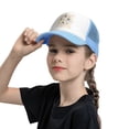 thumbnail image 5 of PAYOHTO Kids Cute French Bulldog Swimming Baseball Hat Back Adjustable Mesh Breathable Hats Sky Blue Trucker Cap Outdoor Fishing Sun Caps for Boys or Girls ages 4-10, 5 of 9