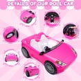 thumbnail image 7 of ECORELF 78 Pcs 11.5 inch Doll Rose  Car Playset-11.5 inch Girl Doll, 1 Toy Car, 5 Dresses & 71 Accessories, 7 of 7