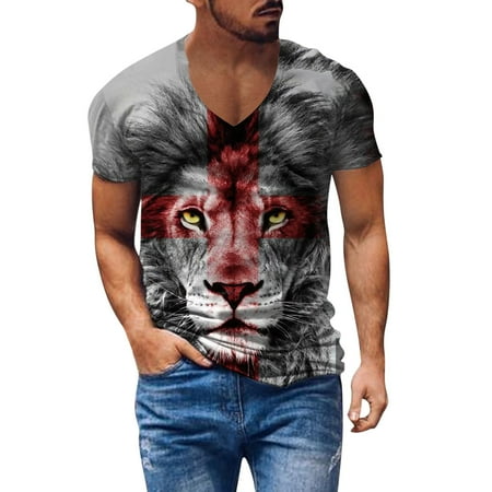 

Dtydtpe Mens Summer Muscle Fitness Street Personality Cross V Neck Short Sleeve T Shirt Long Sleeve Tall Men Turtleneck Shirt Men Short Sleeve Active Top under Scrubs Short Sleeve Men s Layering