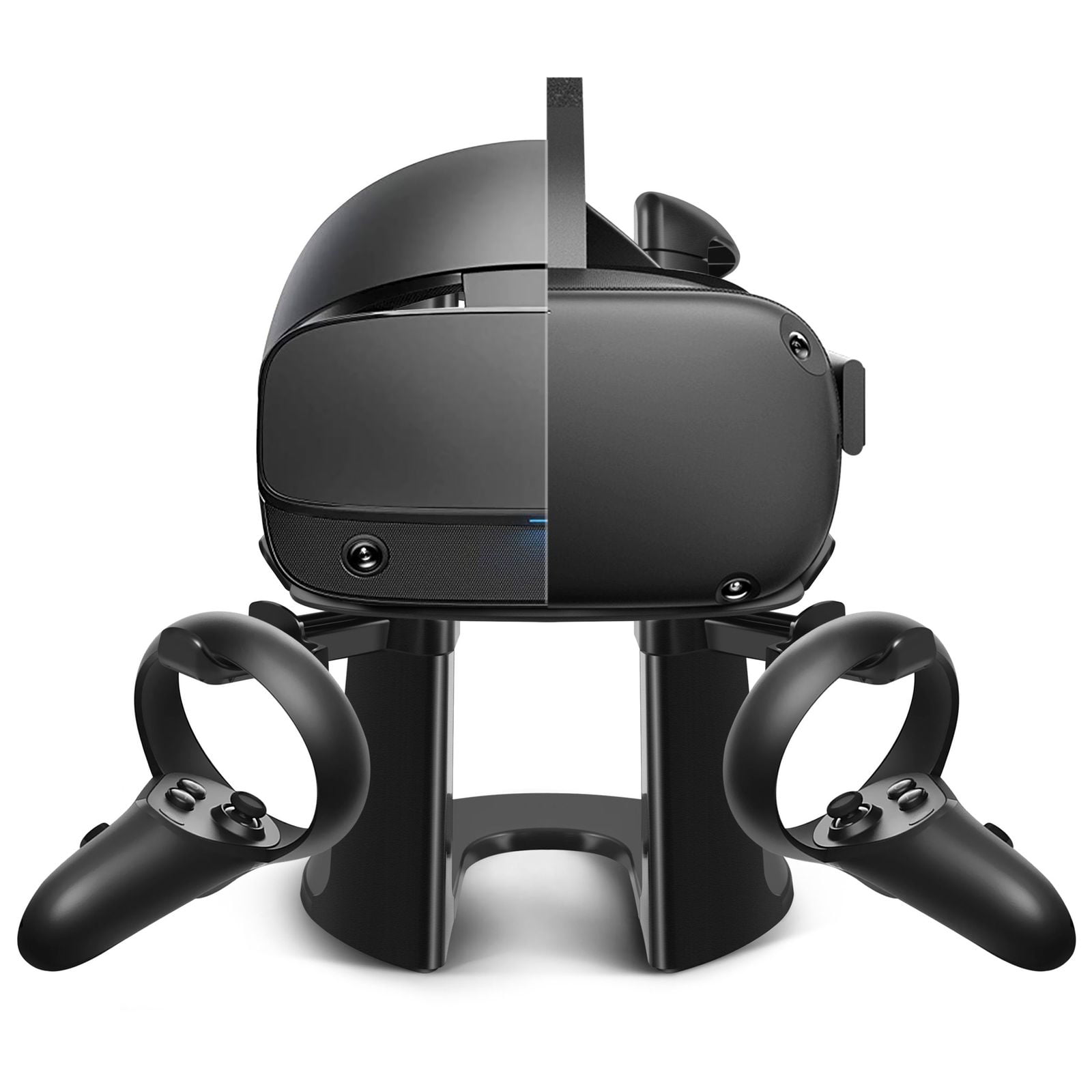 VR Stand Headset Display Holder and Controller Mount Station for