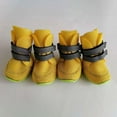thumbnail image 5 of 4Pcs Pet Shoes Solid Color Anti-slip Breathable Dog Mesh Boots for Summer,Orange, 5 of 8