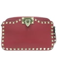thumbnail image 3 of Pre-Owned Valentino Garavani Rockstud Crossbody Bag TV-P148BOL2 Shoulder Leather Red... (Good), 3 of 10