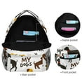 thumbnail image 4 of School Backpack Lightweight Multipocket College High Middle Student Bag 15L Yellow Black Brown Dogs, 4 of 9