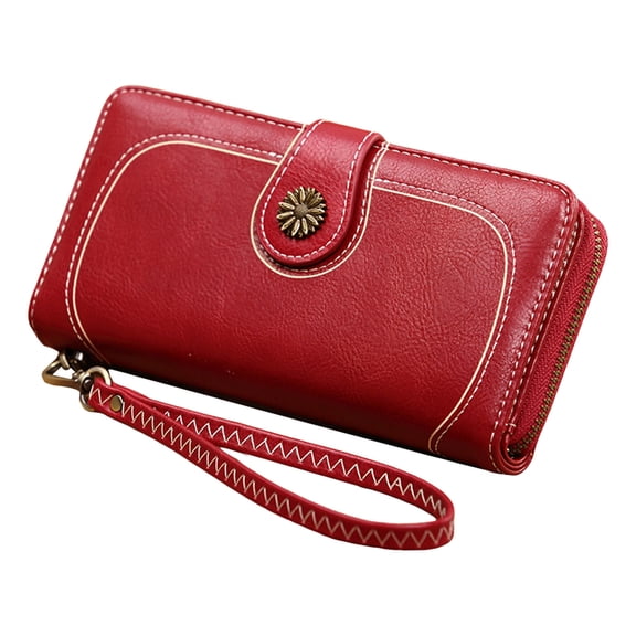 Long Wristlet Wallets for Women RFID Blocking Vegan Leather Large Capacity Card Holder Phone Clutch