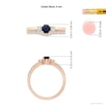thumbnail image 4 of ANGARA Natural Sapphire and Diamond Three Stone Bridal Set in 14K Rose Gold for Women (Size-4mm) | September Birthstone, Birthday, Anniversary, Jewelry Gift for Women | Natural Blue Sapphire Ring, 4 of 9