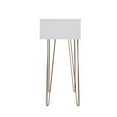 thumbnail image 5 of Rockefeller 39.37 Entryway Console with 3 Compartments and Metal Legs in White, 5 of 7