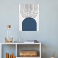 thumbnail image 4 of Soscooter Navy Blue Boho Canvas Wall Art Abstract Wall Decor Minimalist Print Geometric Botanical Lines Painting for Bedroom Office Bathroom 12x16 inches, 4 of 8