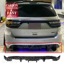 For Dodge Durango R/T SRT 2011-25 V2 Carbon Fiber Shark Fin Rear Bumper Diffuser