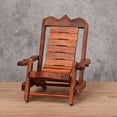 thumbnail image 4 of Silla de cubierta de madera Colco Soporte para teléfono de escritorio Decoración de mini artesanías plegables, 4 of 8