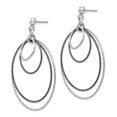 thumbnail image 2 of 925 Sterling Silver Post Hoop Earrings Drop Dangle, 2 of 7