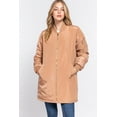thumbnail image 5 of Simply Fashion Women's Bomber Jacket - Stylish Outerwear for All Seasons khaki(L),large, 5 of 5