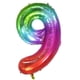 thumbnail image 1 of Globos de Cumpleaños NQ 9 Colores Globo Grande Número 9 Decorativos Feliz Cumpleaños, 1 of 5