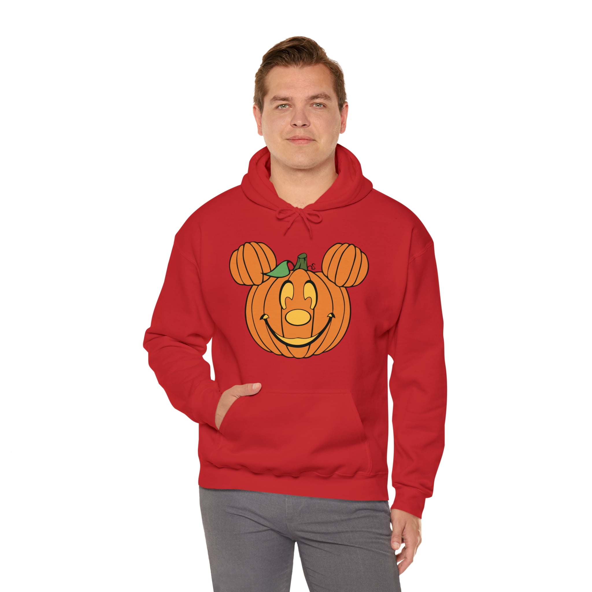 Disney Mickey Mouse Halloween Pumpkin Head Unisex Heavy Blend Hoodie Walmart