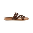 thumbnail image 3 of Women's Journee Collection Colette Strappy Slide Brown Faux Leather 6 M, 3 of 7
