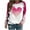 Hot Pink-vestidos de otoño para mujer, variant on Valentine Shirt for Women Crewneck Shirts Casual Love Heart Graphic Tees Loose Long Sleeve Pullover Tops Fashion Holiday Tshirt