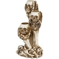 thumbnail image 3 of Northlight Triple Skulls and Bones Halloween Tea Light Candle Holder - 12", 3 of 8