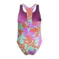 thumbnail image 4 of Speedo Girl's UV Protection Printed Closed Racerback One Piece Swimsuit - Arctic Glass, Size 6, 4 of 4