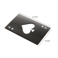 thumbnail image 3 of 6 Pik Ace Credit Card Corkscrews Creative Poker Shaped Corkscrews (Black), 3 of 5