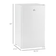 thumbnail image 3 of Compact Refrigerator with Freezer, 3.2 Cu Ft Mini Fridge, Adjustable Shelf & Reversible Door, White, Mechanical Temperature Control, 3 of 13